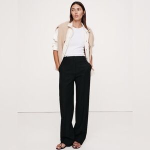 NWT Banana Republic Modern Straight Refined Black Pant Size 00/ P (#713498)